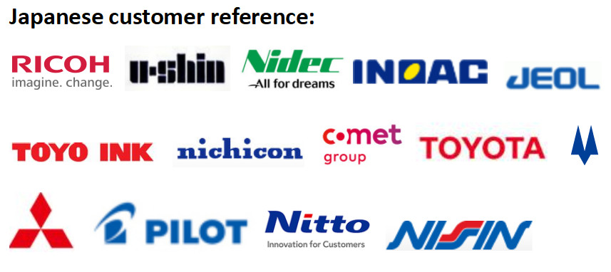 最新の会社の事例について 日本の顧客の参照リスト