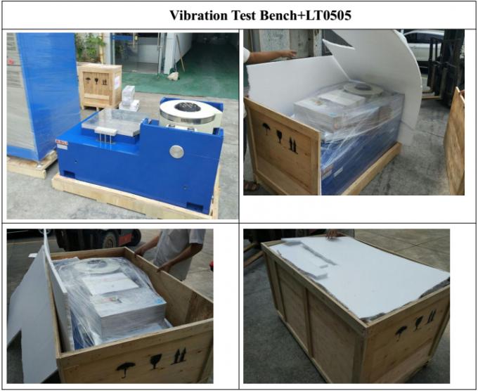 Packing detail for ES-10 high frequency horizontal vibration tester with vertical expander — protective industrial packaging